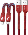 USB C Cable 10FT, Type C Cable 3A Fast Charging Upgraded Extra Durable Braided by PRAKIE