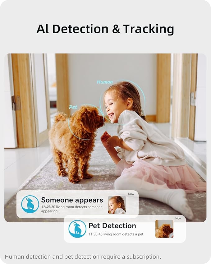 Security Camera 2K, blurams Baby Monitor Dog Camera 360-degree - Image 7