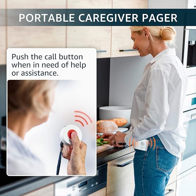 SYNLETT Caregiver Pager Wireless Nurse Call Buttons - Image 2
