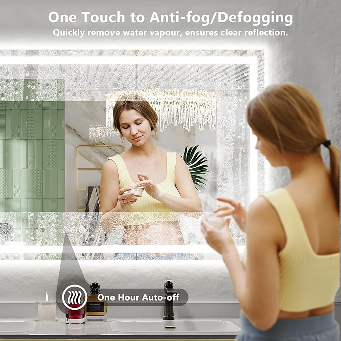 YEELAIT 68x40 Inch LED Bathroom Mirror - Image 5