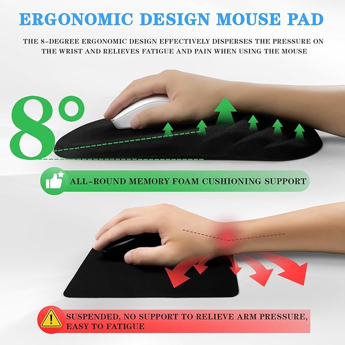 Ergonomic Mouse Pad Wrist Support，Wrist Rest Mouse pad - Image 4
