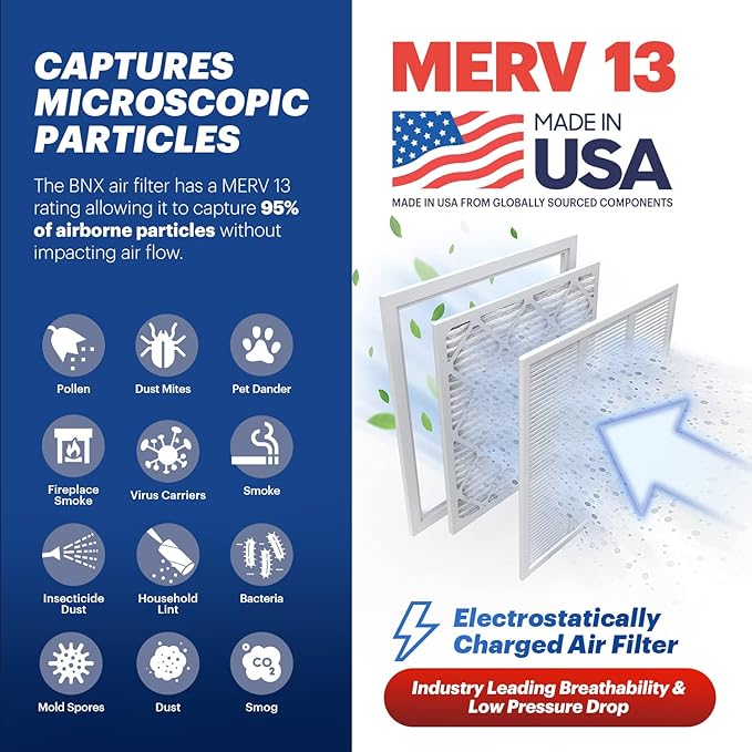 BNX TruFilter 14x25x1 Air Filter MERV 13 - Image 3