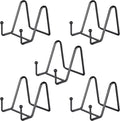 IBosins 5 Pack 3 Inch Small Plate Holder Display Stands, Mini Metal Black Frame by IBosins