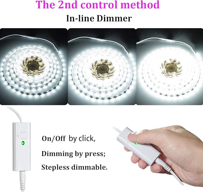 WOBANE LED Strip Lights 32.8ft White, Dimmable White Light Strip Kit - Image 3