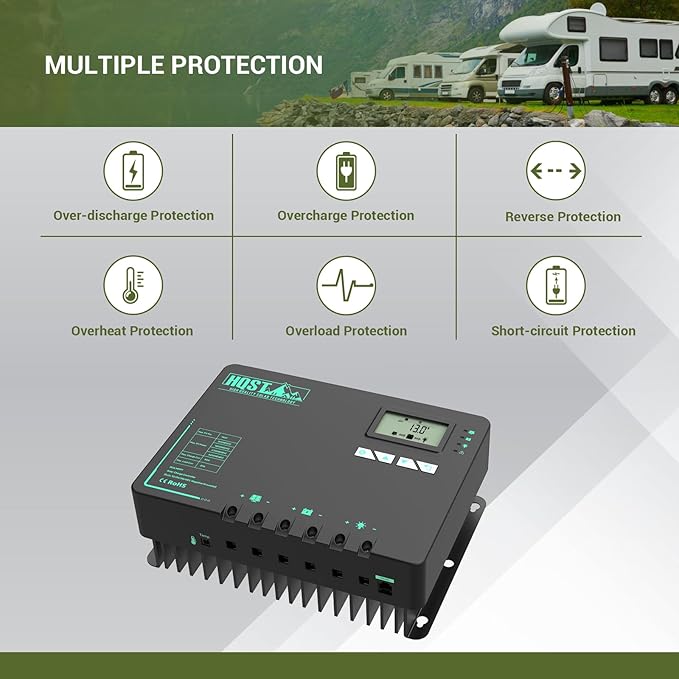 HQST 60 Amp MPPT Solar Charge Controller 12V/24V/36V/48V Negative Grounded - Image 9