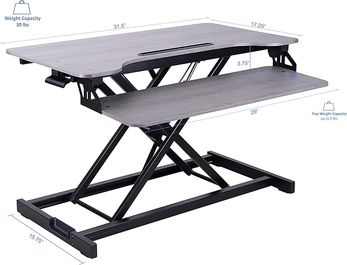 Rocelco Standing Desk Converter and Floor Mat - Image 3