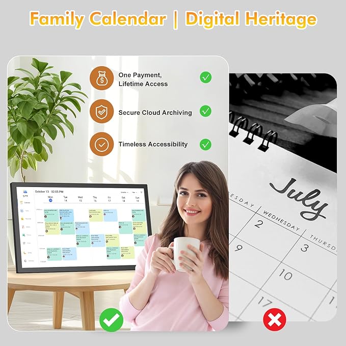27" Smart Digital Calendar for-Family-Business-Planner - Image 7
