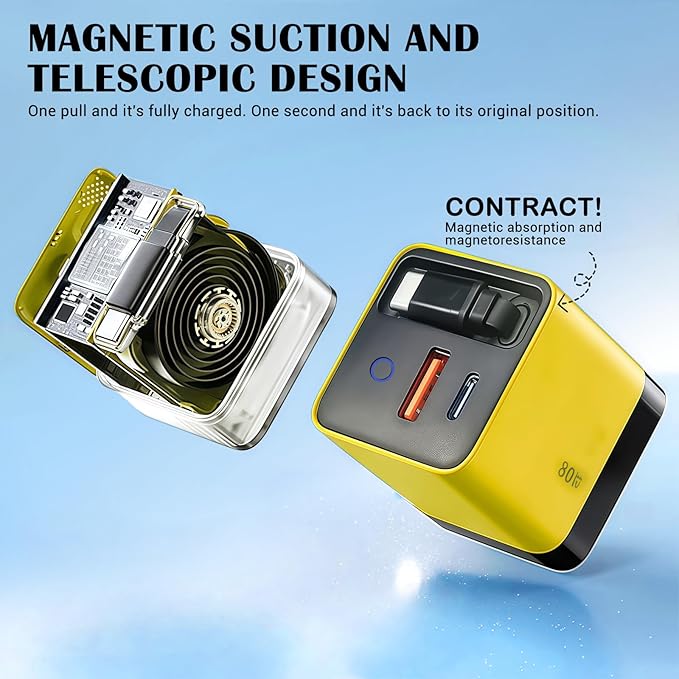 Tobre 3 in 1 GaN Charger, Scalable 80W Max Fast Charging Block - Image 5