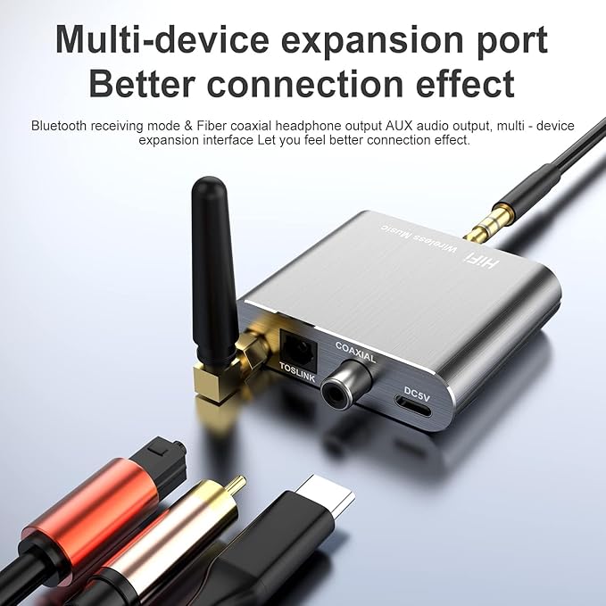 Bluetooth Receiver for Home Stereo, DAC Bluetooth 5.3 Adapter - Image 2