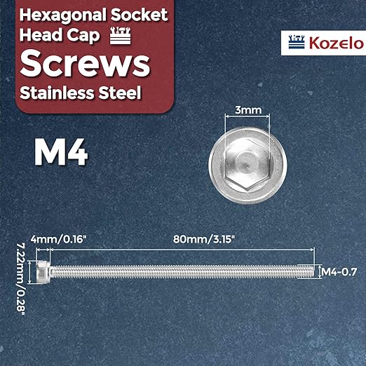 Kozelo 6pcs Socket Head Cap Screws - Image 2