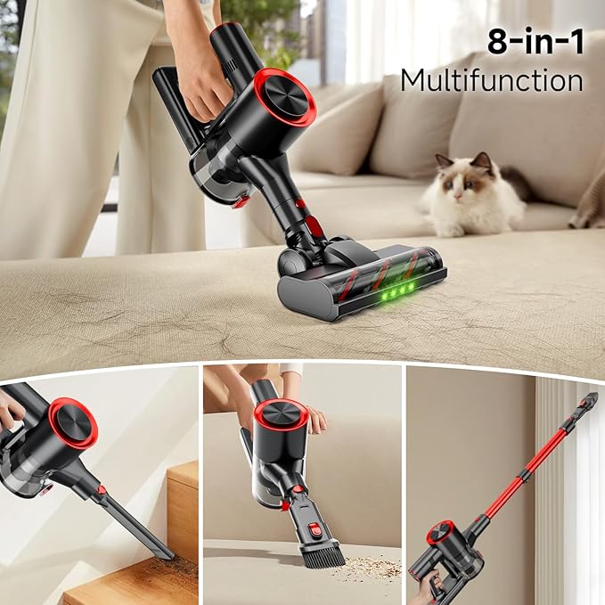 Clinkal Cordless Stick Vacuum Cleaner, 38Kpa Powerful Suction Vacuum Cleaner - Image 8