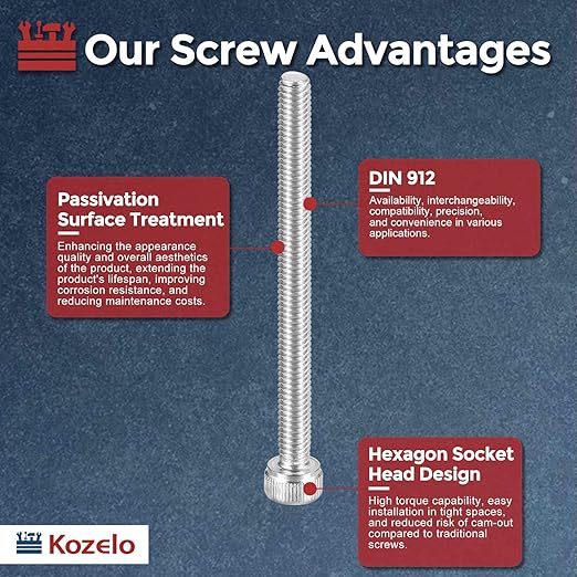 Kozelo 60pcs Socket Head Cap Screws - Image 3