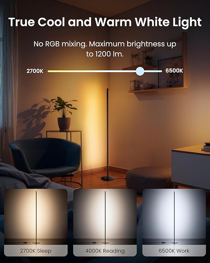 SwitchBot Smart RGBICWW Voice/APP Controlled Floor Lamp - Image 7
