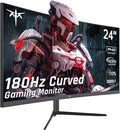 KTC 24 Inch Curved Gaming Monitor, 180Hz FHD 1080P Frameless Computer Monitor by KTC