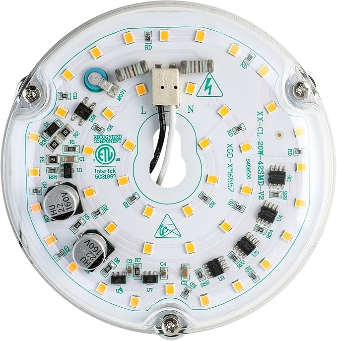 HAOLEDI 4'' 20W LED Ceiling Fan Light Retrofit Kit, Ceiling Light Replacement by HAOLEDI