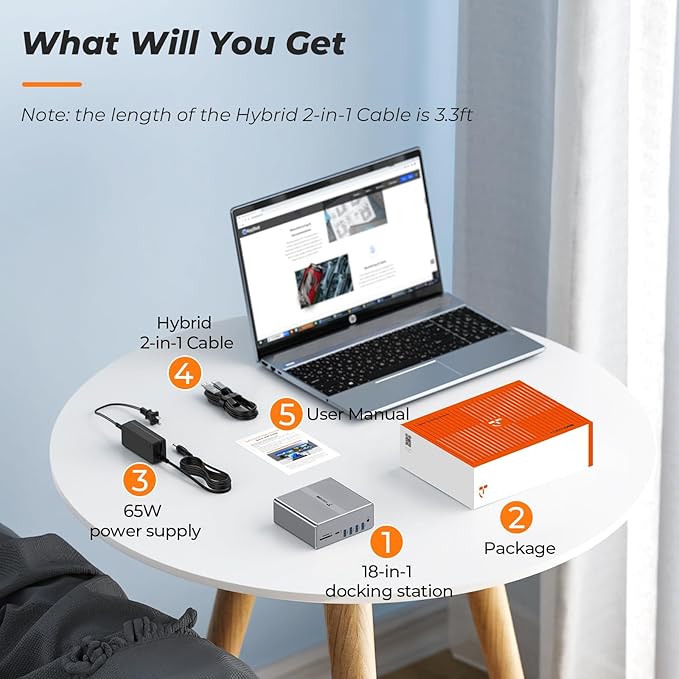 DisplayLink Docking Station Dual Monitor 4K@60HZ - Image 7