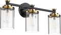 PHIXART Bathroom Lighting Fixtures Black and Gold Bathroom Vanity Light by PHIXART