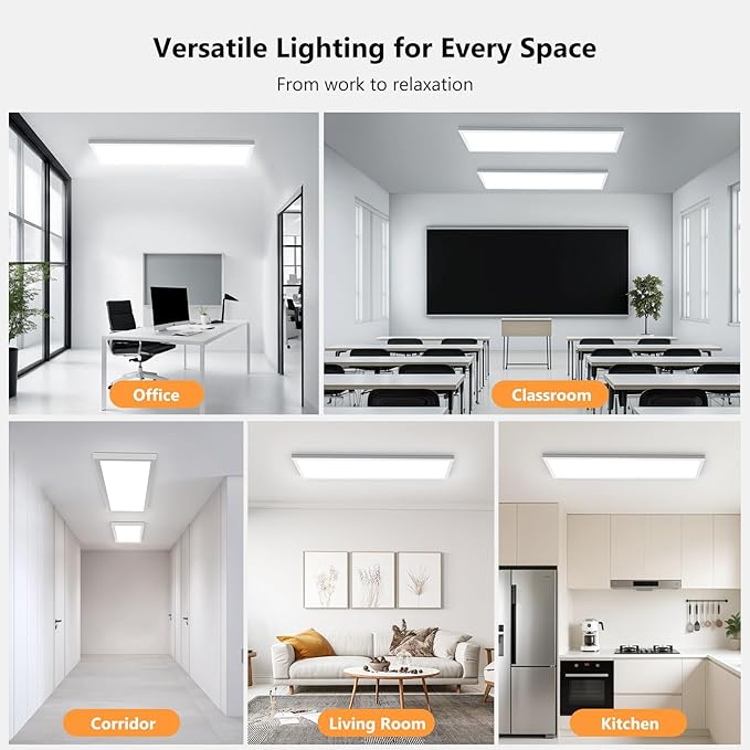 AIKVSXER 24 Pack 1x4 LED Flat Panel Light, 50W 5500LM Surface Mount Ceiling - Image 8