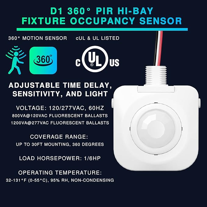 EverElectrix 50 Pack Ceiling Occupancy Motion Sensor, Passive Infrared - Image 2