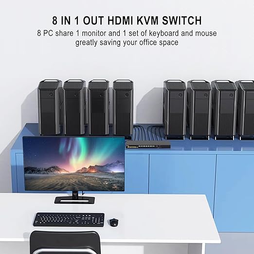JideTech 8-Port HDMI KVM Switch 4K@60Hz - Image 3
