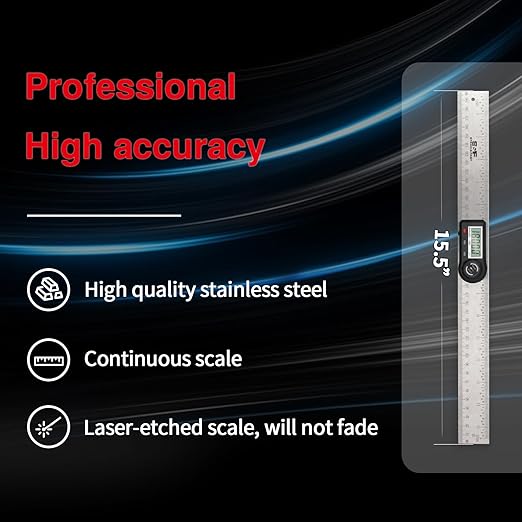 Angle Finder Tool Digital 7 Inch / 200 mm Stainless Steel DPRAF-7-B, Digital - Image 4
