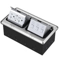 KYHSHJ Dual Pop-Up Floor Electrical Outlet Box Kit，20 Amp Stainless Steel GFCI by KYHSHJ