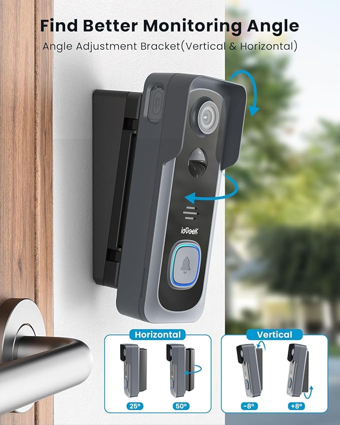 ieGeek 2K Wireless Doorbell Camera No Subscription - Image 2