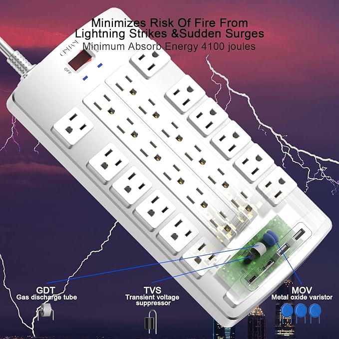 Surge Protector Power Strip - Image 5