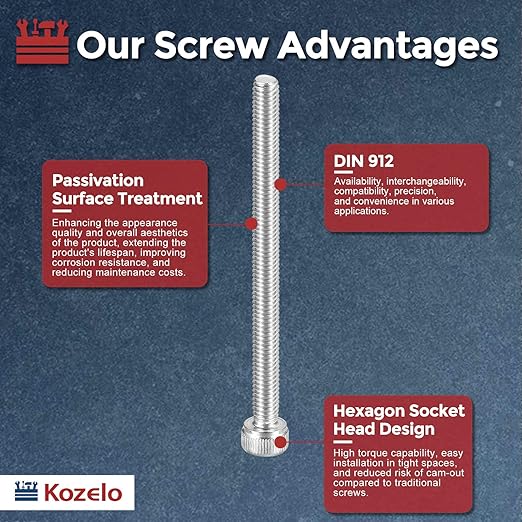 Kozelo 25pcs Socket Head Cap Screws - Image 3