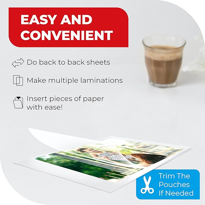 10mil Self-Adhesive Cold Laminating Sheets Letter, I.D. Badge and Business Card - Image 4