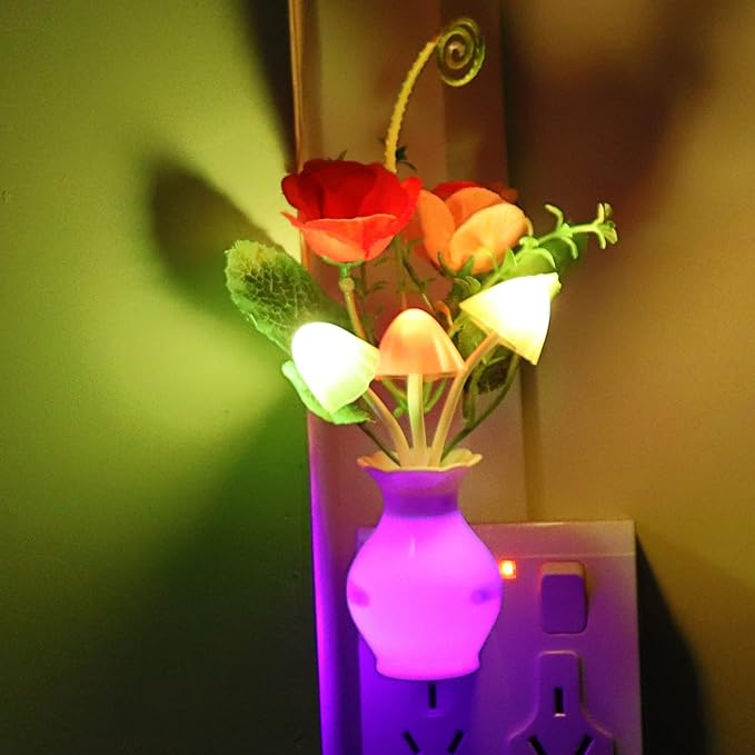 2Pack Plug in LED Night Light w/Auto Dusk to Dawn Sensor, AUSAYE 0.5W Energy - Image 2