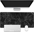 EOBKLAX Black Marble Texture Desk Mat, Large Gaming Mouse Pad, Non-Slip Rubber by EOBKLAX