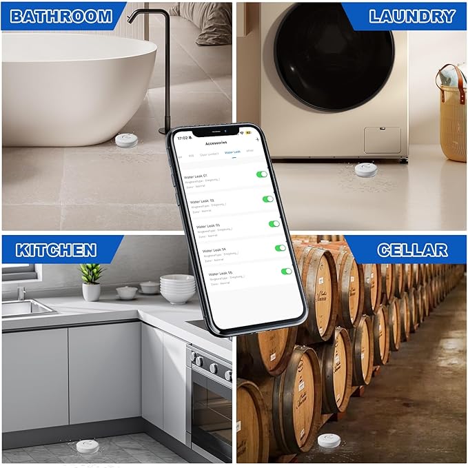WiFi Water Leak Detectors for Home 3 Pack, Wireless Smart Water Leak Sensor - Image 6