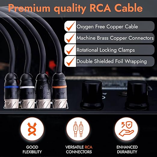 Elite Audio Premium Series 20ft. 4-Channel Car Audio RCA Cable – Double Shielded - Image 4