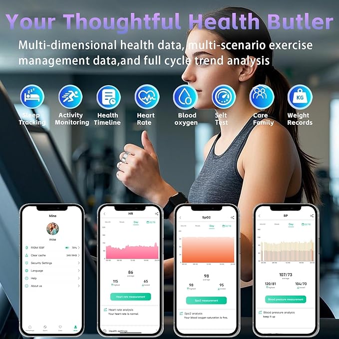 Smart Health Ring for Women Men, Fitness Tracker Ring - Image 3