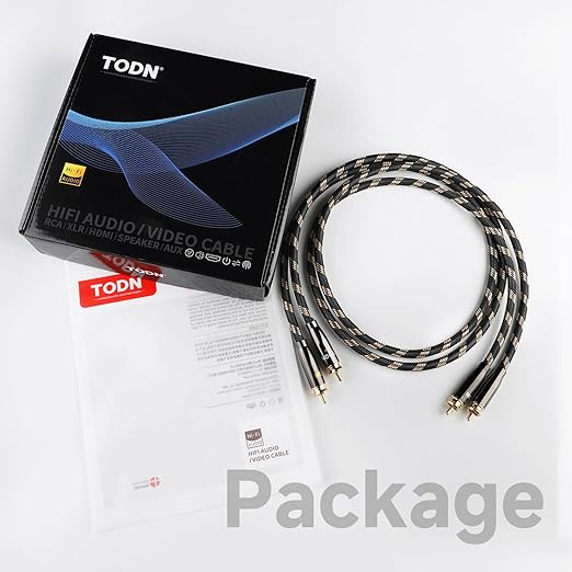 TODN RCA Cables Audiophile 3ft HiFi Stereo RCA Audio Cable - Image 9