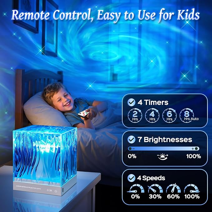Space Projector for Bedroom, 18 Colors Hologram Cube Galaxy Projector for - Image 5