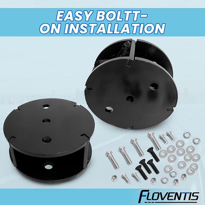 FLOVENTIS 2" Straight Air Helper Spring Spacer, Heavy-Duty Steel Compatible - Image 7