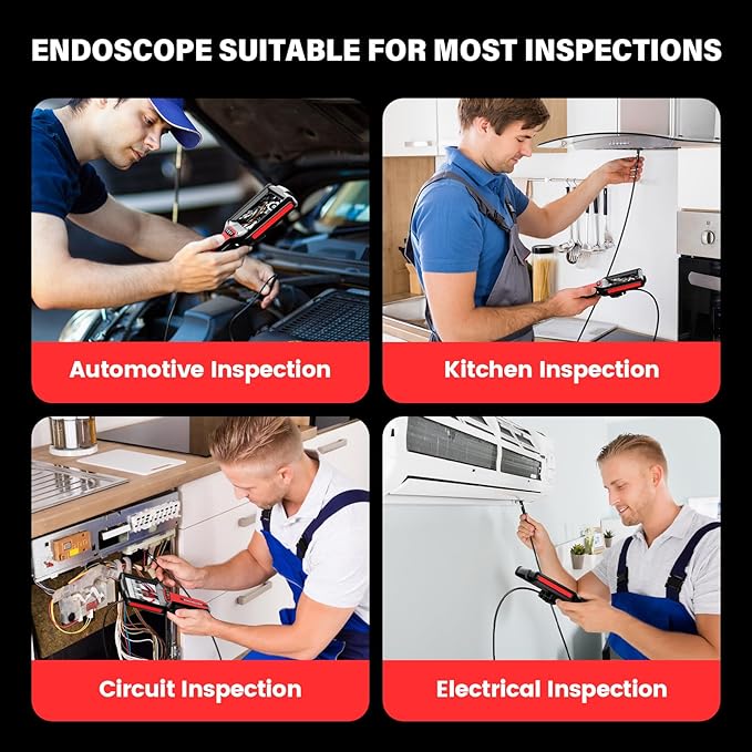 Endoscope Camera with Light: 5" Dual-Lens Inspection Borescope Camera - Image 7