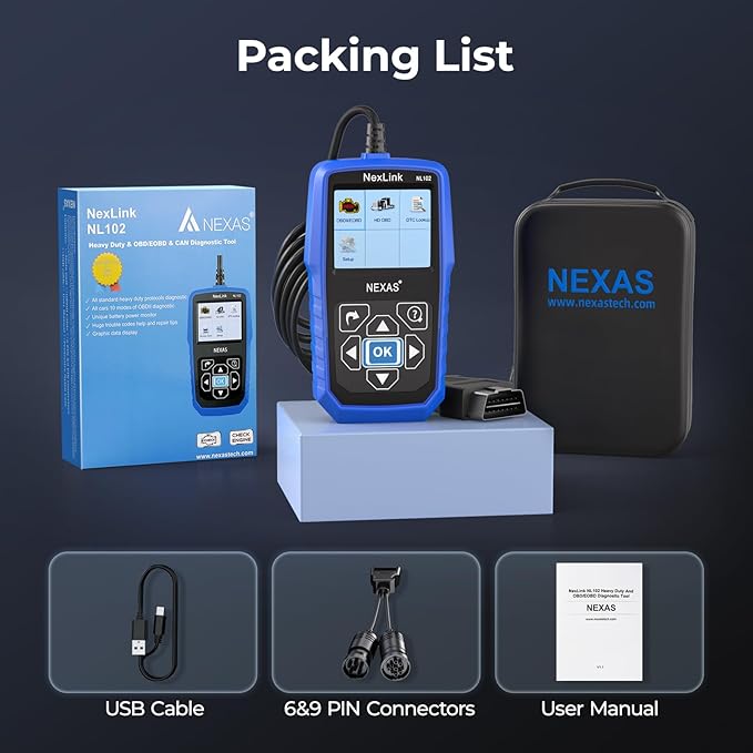 NEXAS Heavy Duty Truck Scanner NL102 Full System Diesel Truck Scan Tool - Image 7