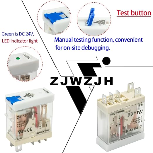 6 Pcs 12 Amp Power Relay Switch 12V DC Relay Coil, 5 Pin SPDT 1NO 1NC - Image 2