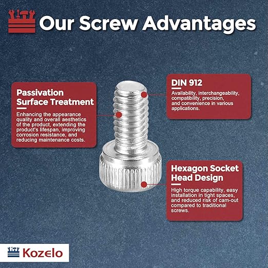Kozelo 100pcs Socket Head Cap Screws - Image 3