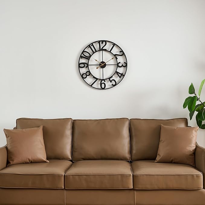 Alarmore 30 Inch Oversized Wall Clock, Battery Operated Silent Non Ticking - Image 4