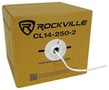 Rockville CL14-250-2 14AWG 250ft Speaker Wire, CL2 Rated In-Wall, Oxygen-Free by Rockville
