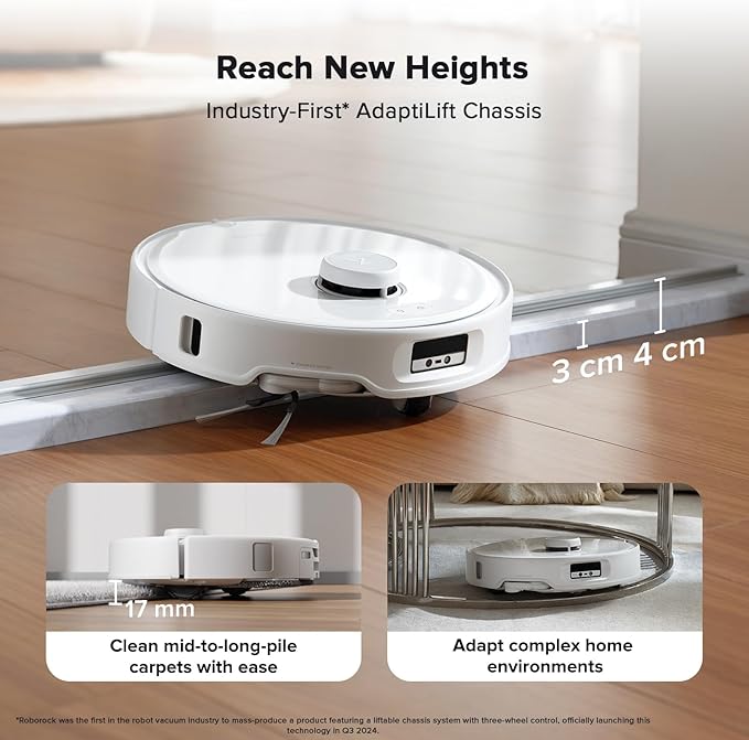 roborock Qrevo Curv Robot Vacuum and Mop, Zero-Tangling, AdaptiLift Chassis - Image 3