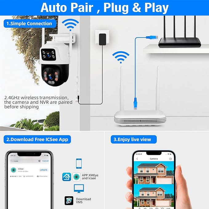 Fuers Wireless Security Camera System, 5MP 8CH NVR - Image 4