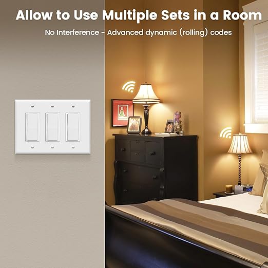 SURAIELEC Wireless Light Switch, Remote Control Outlet, Decorator Rocker Wall - Image 4
