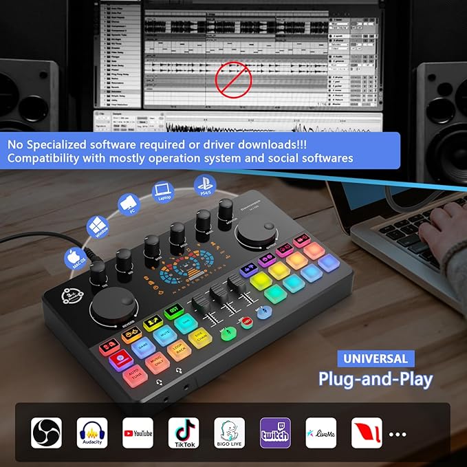Podcast Equipment Bundle for 2, Audio Mixer - Image 4