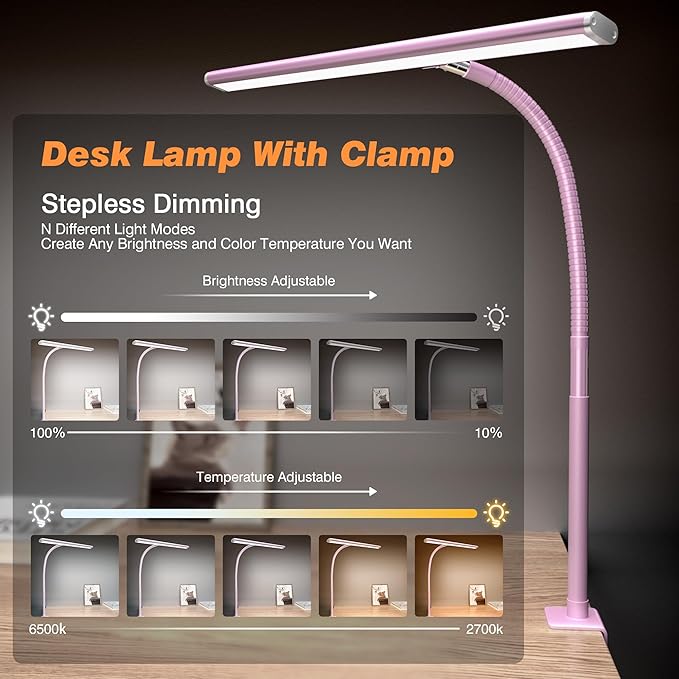 Airlonv LED Desk Lamp for Office Home, Eye-Caring Desk Light - Image 2