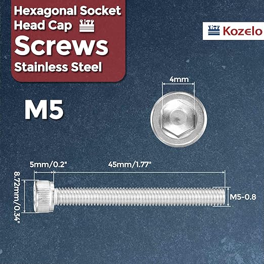 Kozelo 30pcs Socket Head Cap Screws - Image 2